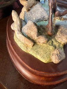Dan Parker Signed Bronze Elk on Base