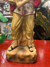 Vintage Chalkware Asian Figural Lamp