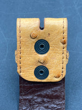 40" Full Quill Ostrich Leather Belt, Tan
