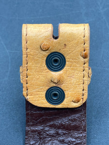 40" Full Quill Ostrich Leather Belt, Tan
