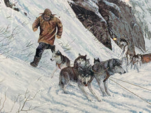 Jon Van Zyle Signed Iditarod Alaska Dog Sled Race Print, Framed - view 3