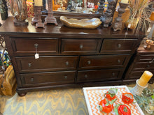 Dark Wood Dresser With Mirror