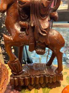 Hand Carved Asian Figural Lamp