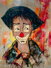 Pierre Mas Signed Original Clown Gouache Painting