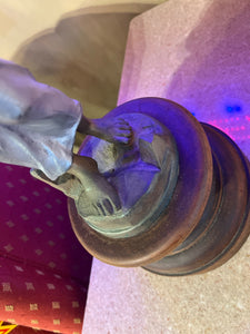 German Bronze Statue on Wood Base