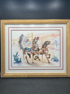 Suzy Leeja Carrington Signed "Magic On The Mesa" Print, Framed