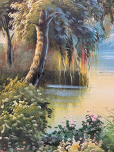 K. Hillman Signed Original Tropical Landscape Oil Painting