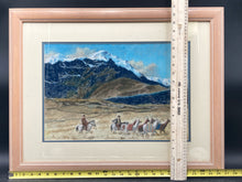 Original Vintage E.A. Evans Signed Peruvian Andes Landscape Pastel Drawing