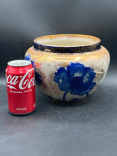 Antique Thomas Rathbone & Co Victor Blue Floral Vase