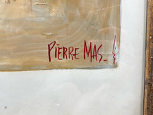 Pierre Mas Signed Original Clown Gouache Painting
