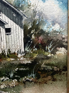 Original Rudolph Ohrning Signed Watercolor Painting, Framed