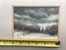 Original Lou Riffe Signed 4x6" Watercolor Painting, Winter Scene