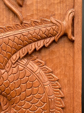 12x24" Wooden Asian Dragon Wall Art