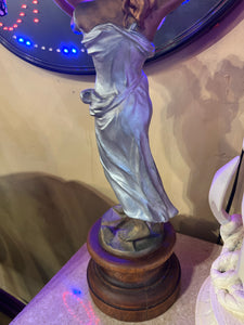 German Bronze Statue on Wood Base