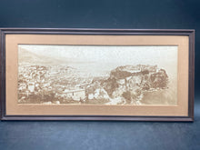 Vintage Monaco Panorama Photo, Framed
