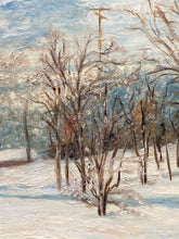 Artist Signed Winter Landscape Oil Painting