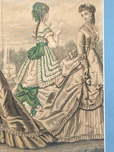 Antique Godey's Fashions For August 1869 Print, Framed