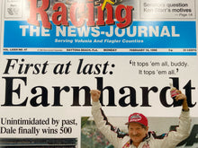 Vintage Dale Earnhardt 1998 Daytona 500 Victory Daytoa News Journal Display