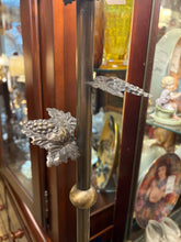 Tall Silver Metal Vanity Lamp