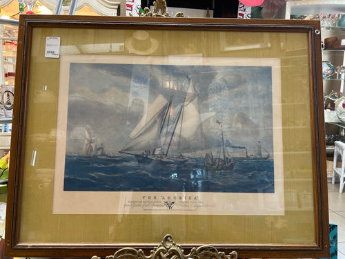 Signed Yacht Americana Framed Print
