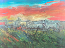 Artist Signed Limited Edition Wild Horses Serigraph, Framed