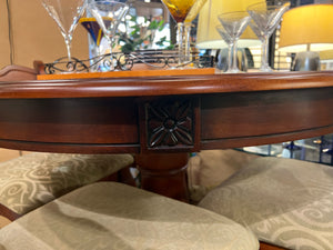 Wood Bistro Table With 4 Stools