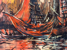 Original Hazel Callam Signed Nautical Oil Painting - view 3