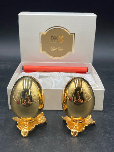 Risis 24k Gold Plated Gift Eggs W/ Box