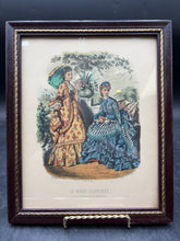 Vintage La Mode Illustree French Victorian Fashion 9"x11" Framed