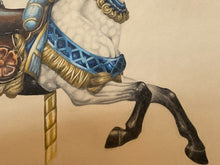 Suzy Leeja Carrington Signed Original Carousel Horse Painting