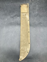 Unmarked 1943 US SWI Machete w/ 1943 Meese Canvas Scabbard