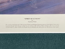 Framed Nicholas Watts "Spirit Of Le Mans" Print