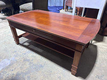 48" Wood Coffee Table w/ Slide Out Trays