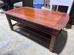 48" Wood Coffee Table w/ Slide Out Trays