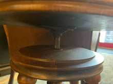 Antique Glass Ball Foot Piano Stool