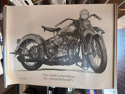 Signed Dennis Jackson 1936 EL Knucklehead Print