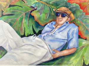 Pamela Bleakney Signed Original "Howard" Watercolor Painting