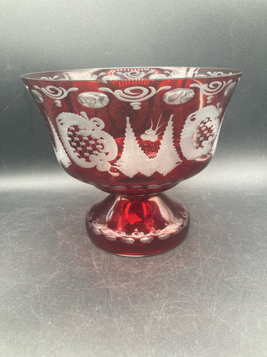 Egermann Bohemian Ruby Glass 6x7