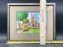 Artist Signed Original English Courtyard Watercolor Painting