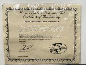 Hanna, Barbera & Iwao Takamoto Signed The Flintstones Production Cel W/ COA