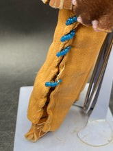 Antique Native American 11" Leather & Buckskin Doll
