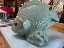 Large Vintage Ceramic Koi Fish Statue