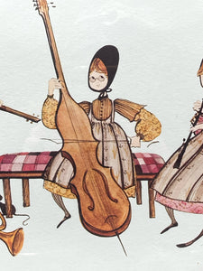Patricia Buckley Moss Signed "Amish Quintet" Limited Edition Print, Framed