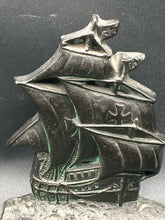 Antique 1926 Ronson Cast Metal Nina Spanish Armada Bookends