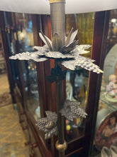 Tall Silver Metal Vanity Lamp