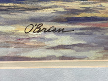 O'Brien Signed Orignial Nautical FIshing Scene Watercolor Painting