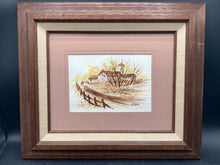 Wally Bilyeau Signed "Country Scene" Watercolor Painting W/ CoA
