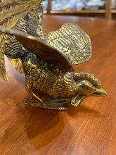 Pair of Brass Fighting Cocks