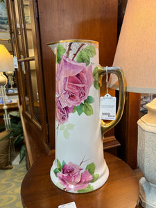 Antique Hand Painted Rose Vase by Rene Of Austria