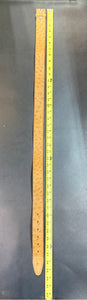 40" Full Quill Ostrich Leather Belt, Tan